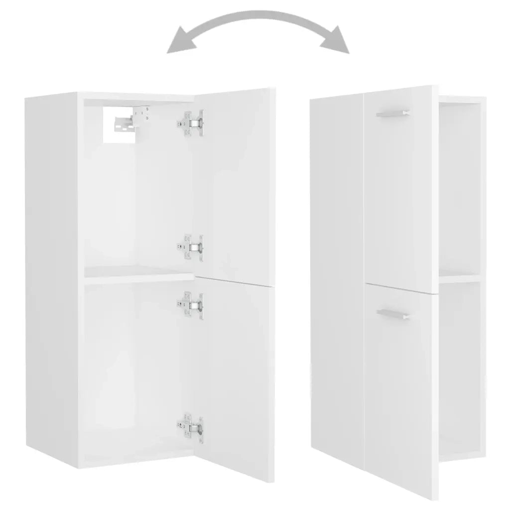 Set Mobili da Bagno Bianco in Truciolato 3070910