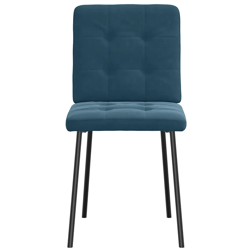Sedie da Pranzo 6 pz Blu in Velluto 3315437