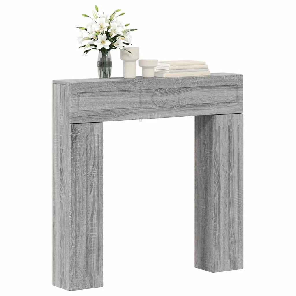 Cornice per camino Sonoma grigio 102 x 18 x 100,5 cm 8006612