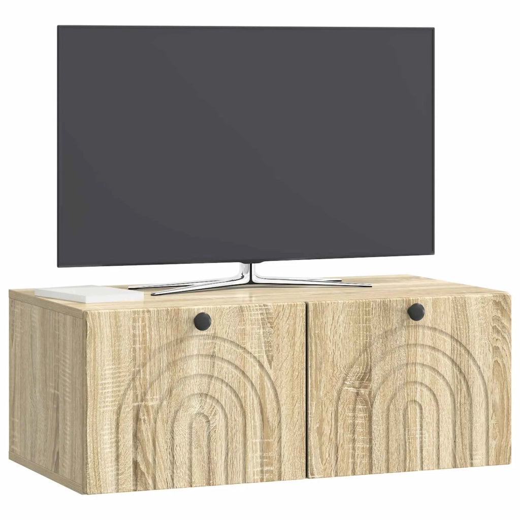 Mobile Porta TV da Muro Rovere Sonoma 78,5 x 41 x 30 cm 898177