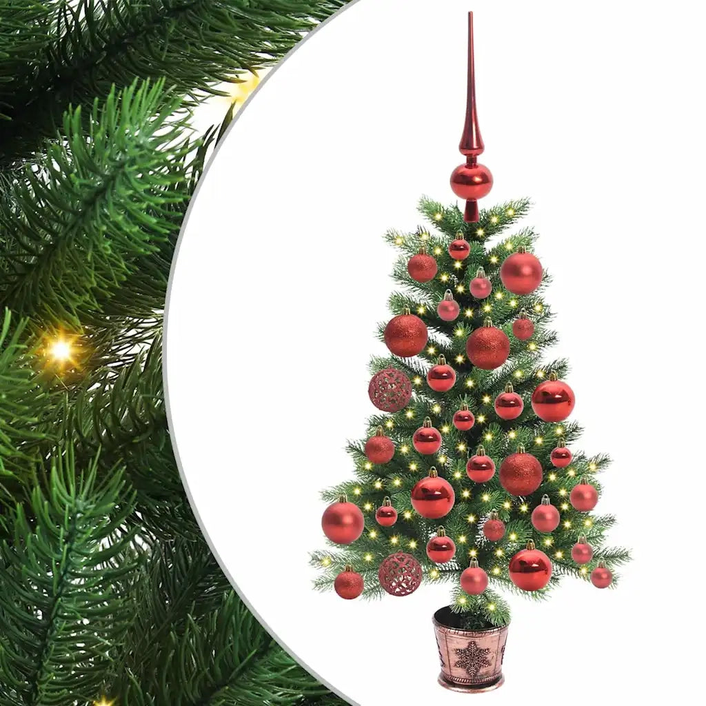 Albero di Natale con 150 LED con supporto Verde 65 cm PE 3396291