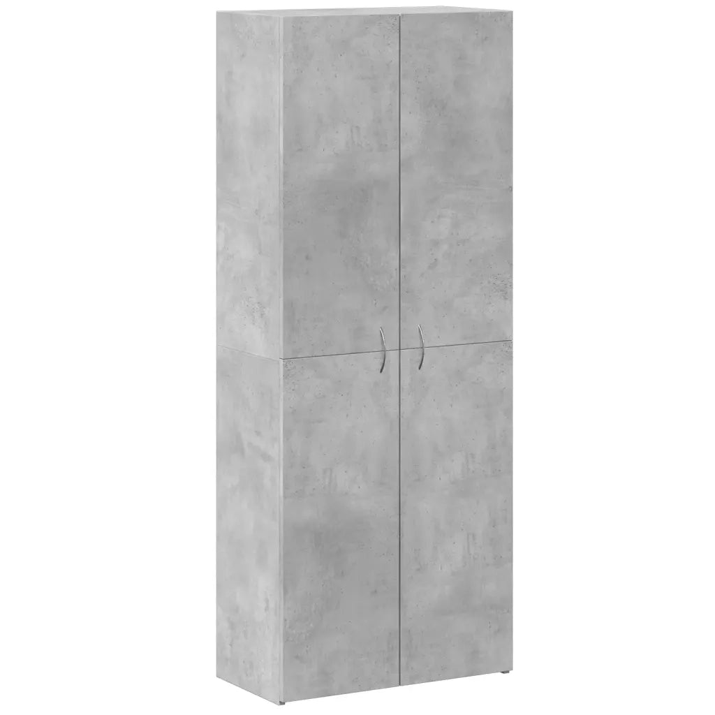 Schedario Grigio Cemento 60x32x153 cm in Truciolato