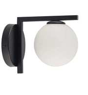 Applique moderna nera sfera bianca Andy G9 12W Sigma
