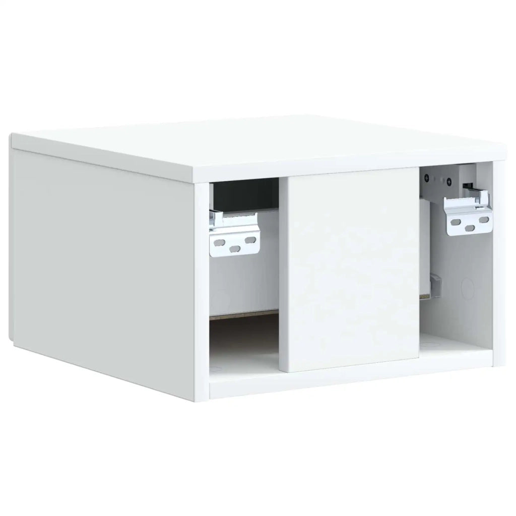 Mobiletto da notte a muro 2 pz Bianco 33 x 34,5 x 20 cm 898086