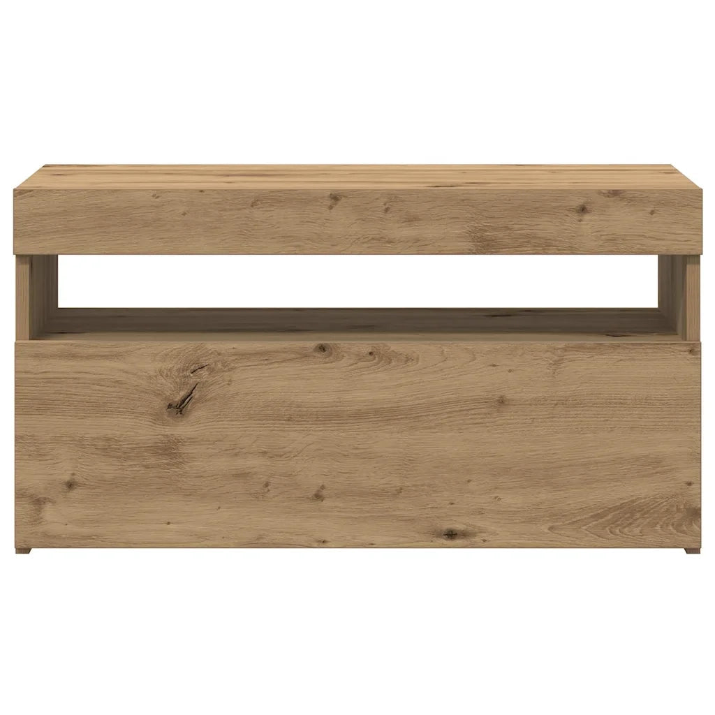 Mobili Porta TV con LED 2 pz | Armadietto TV | Mobile Porta TV Artigianale in Legno Multistrato
