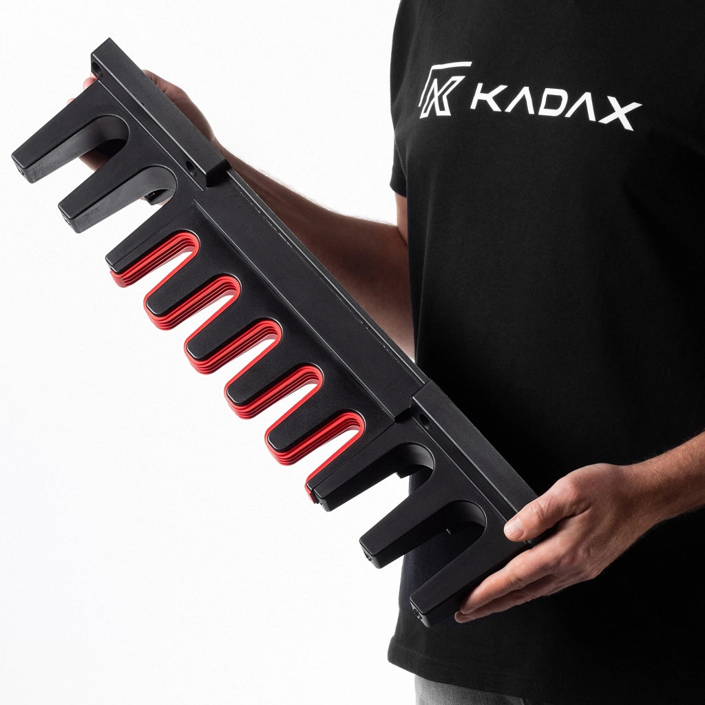 Portautensili da parete KADAX per scope e rastrelli, ideale per officine e garage, 60 cm.