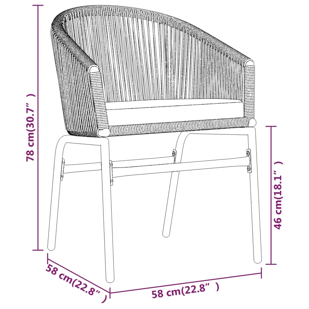 Set da Pranzo da Giardino 7 pz Marrone 3099249