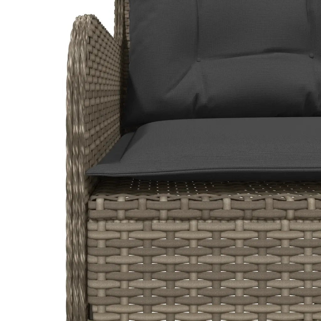 Set Divano da Giardino 2 pz con Cuscini Grigio in Polyrattan 3262092