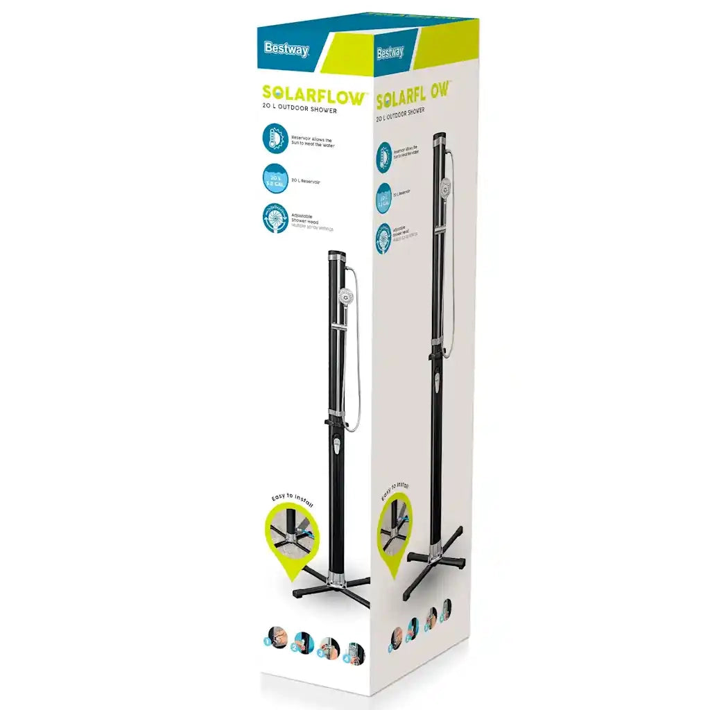 Bestway Doccia da Esterno Solar Flow Nera 20 L 93799