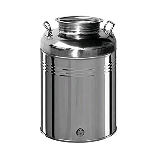 Contenitori Fusto In Acciaio Inox Olivari Per Olio Con Manici Tappo A Vite 50 Lt
