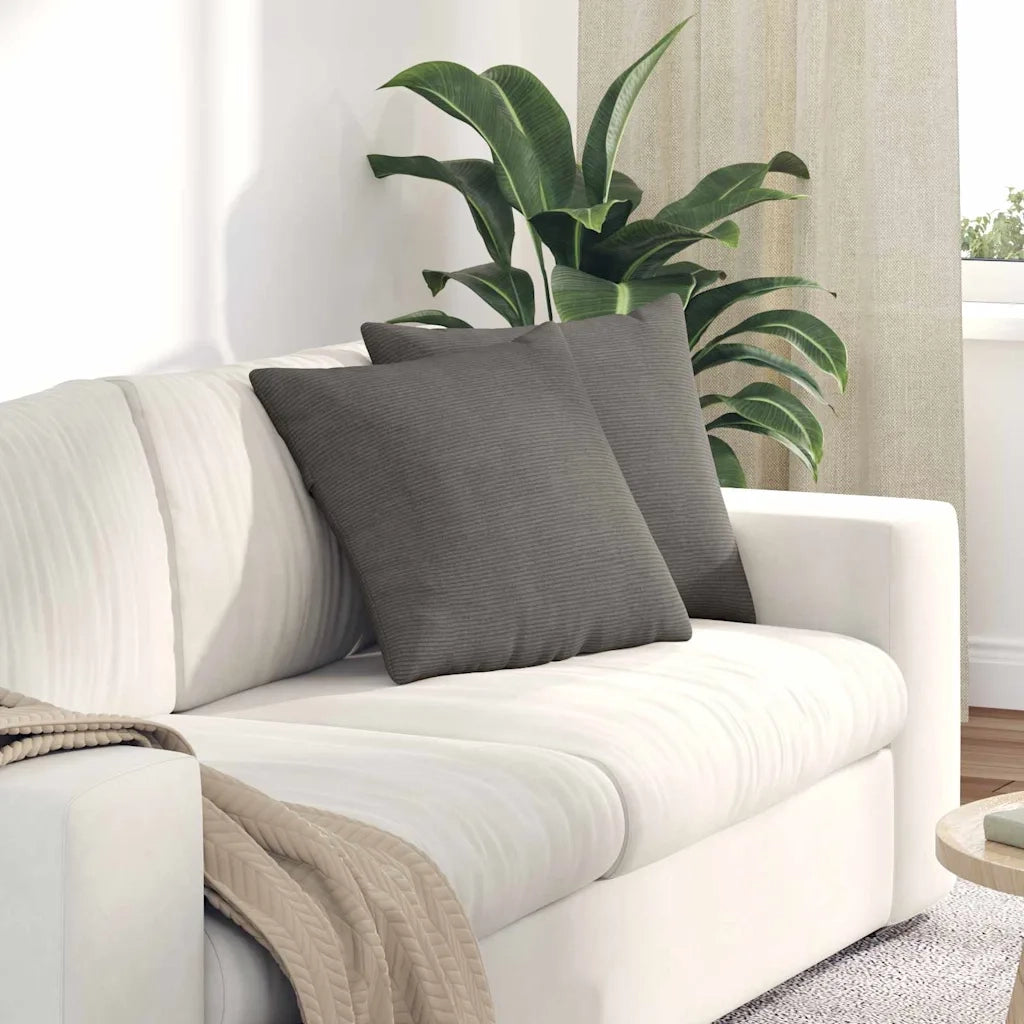 Cuscini da Divano 2 pz-Set di 2 Cuscini per Sofa Grigio chiaro 45 x 45 cm 751415