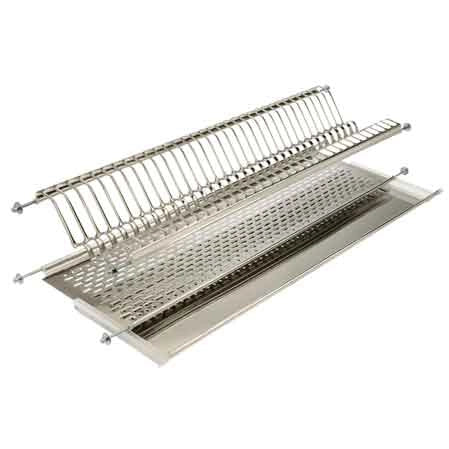 SCOLAPIATTI IN ACCIAIO INOX IN KIT 76 cm
