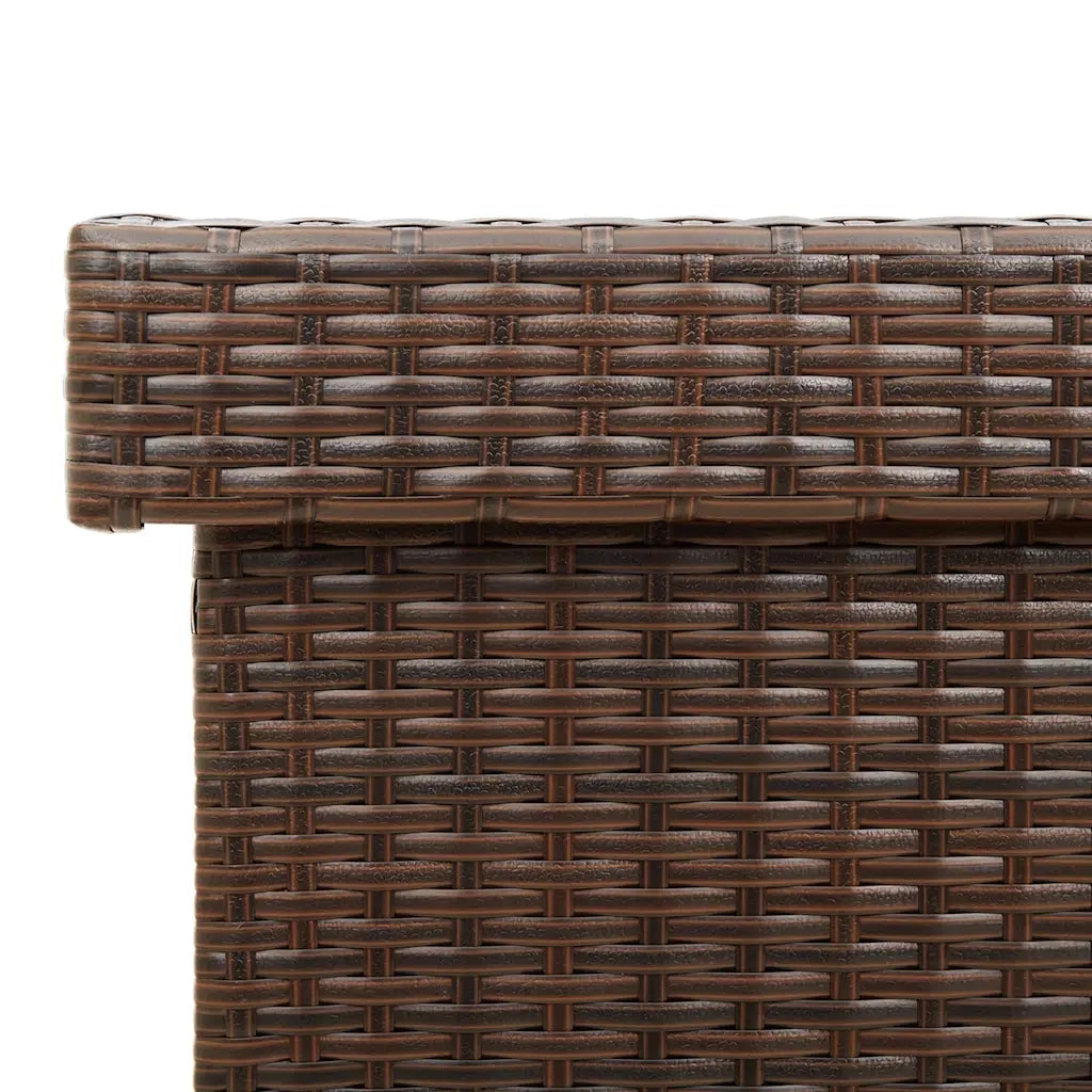 Contenitore da Giardino con Ruote Marrone Polyrattan CFW3711719