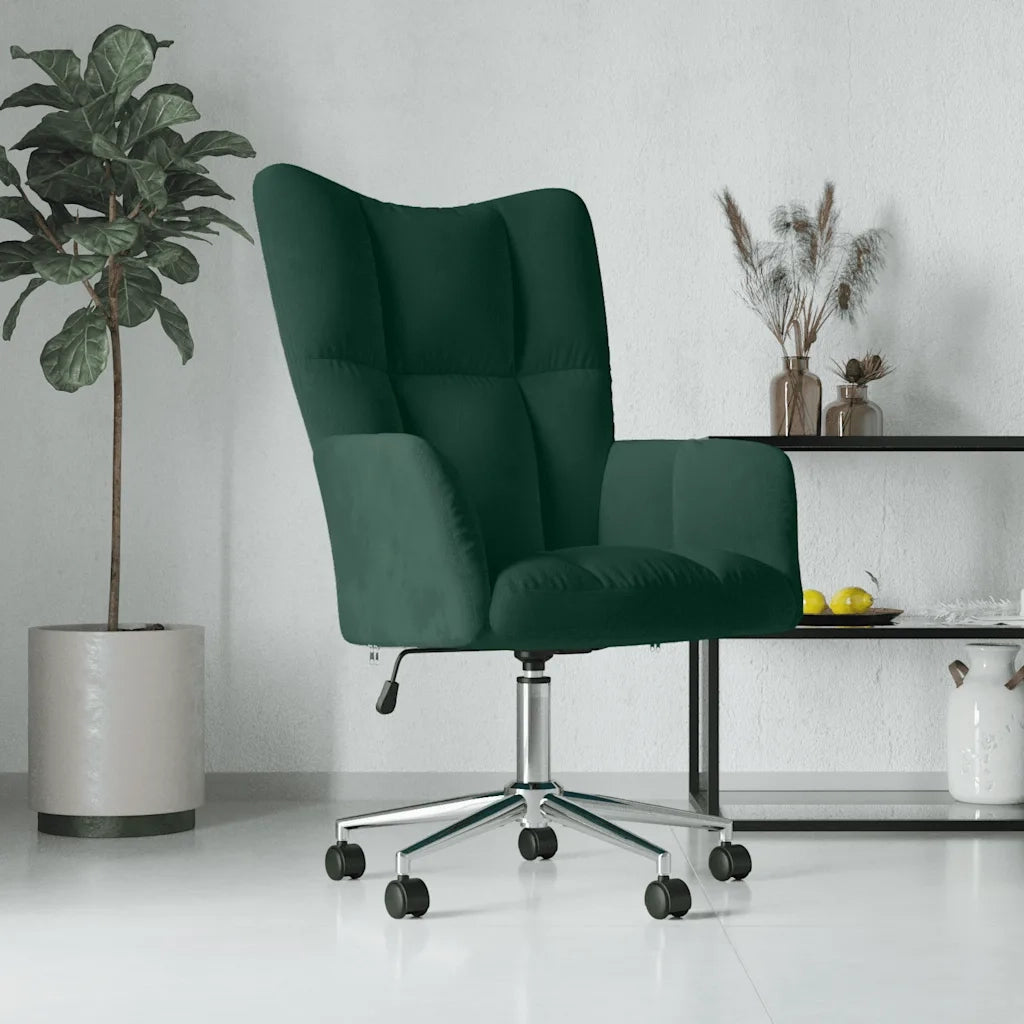 Poltrona Relax | Sedia Relax Verde Scuro in Velluto
