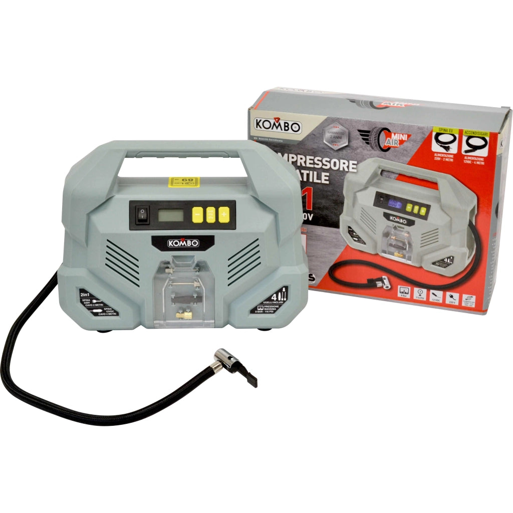 COMPRESSORE 2IN1 12V/220V PORTATILE