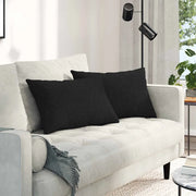 Cuscini da Divano 2 pz-Set di 2 Cuscini per Sofa Nero 60 x 40 cm Tessuto 603243