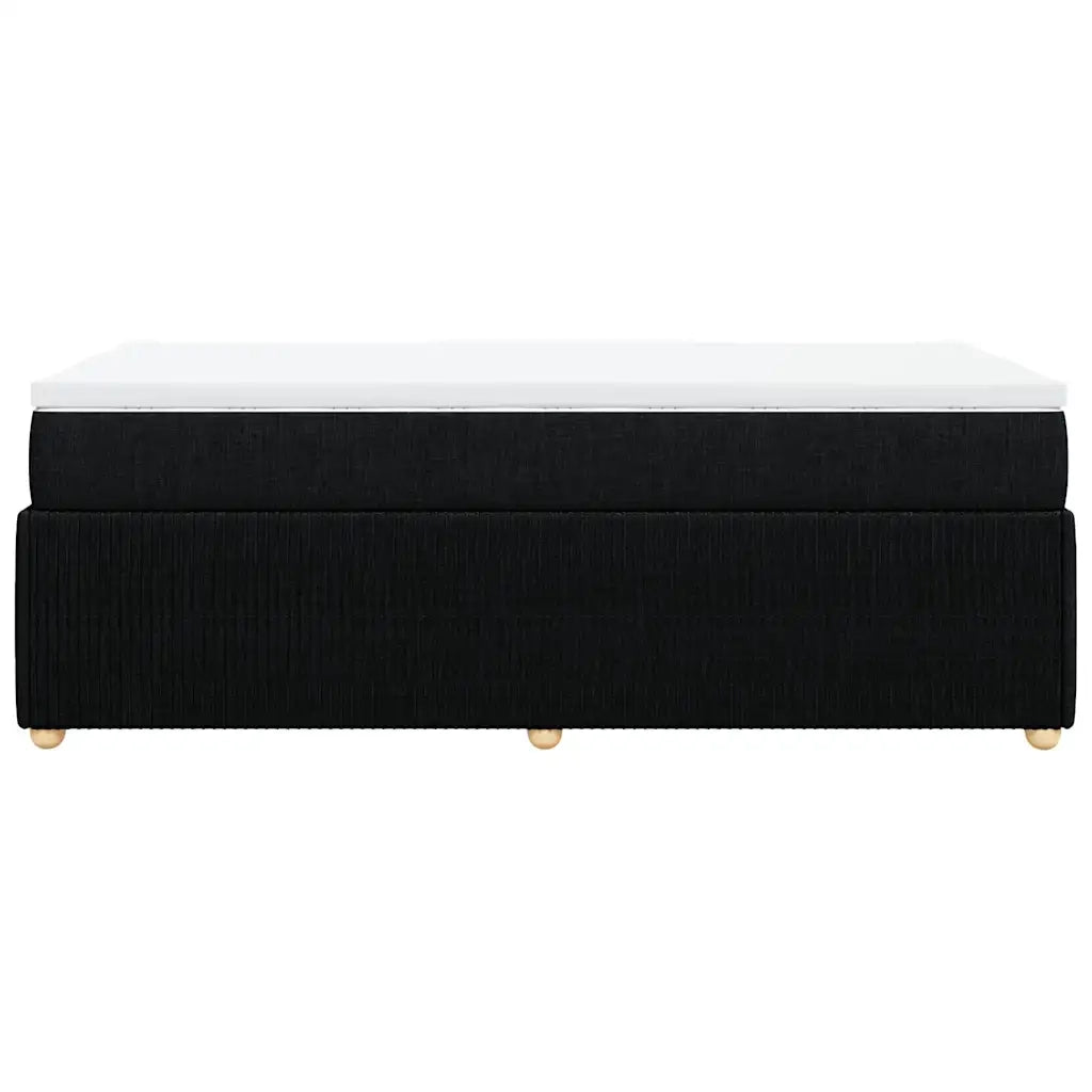 Giroletto a Molle con Materasso Nero 90x200 cm in Tessuto