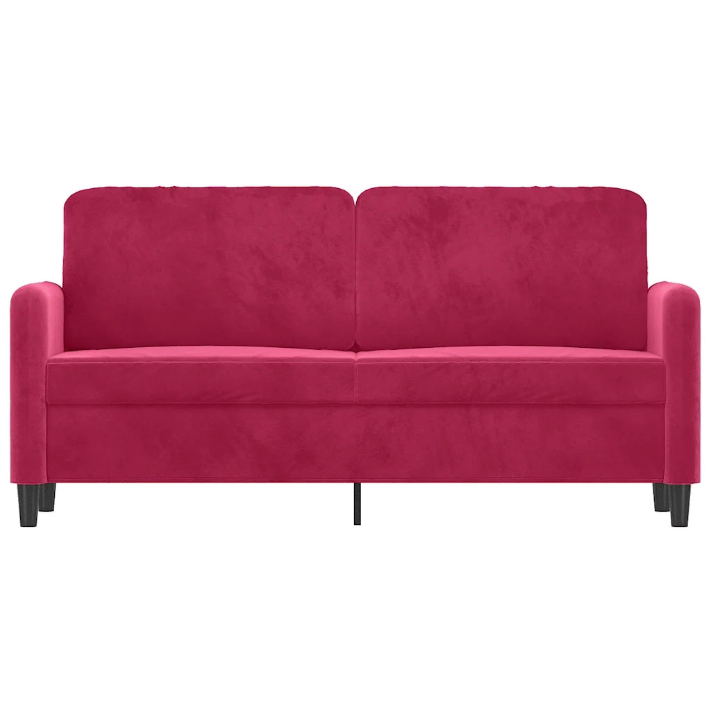 Divano a 2 Posti-Sofa 2 Posti Rosso Vino 140 cm in Velluto 780335