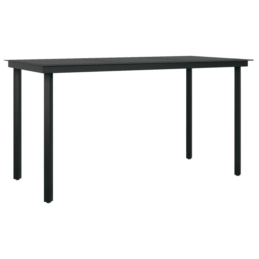 Set da Pranzo da Giardino 7 pz con Cuscini Nero 3099482