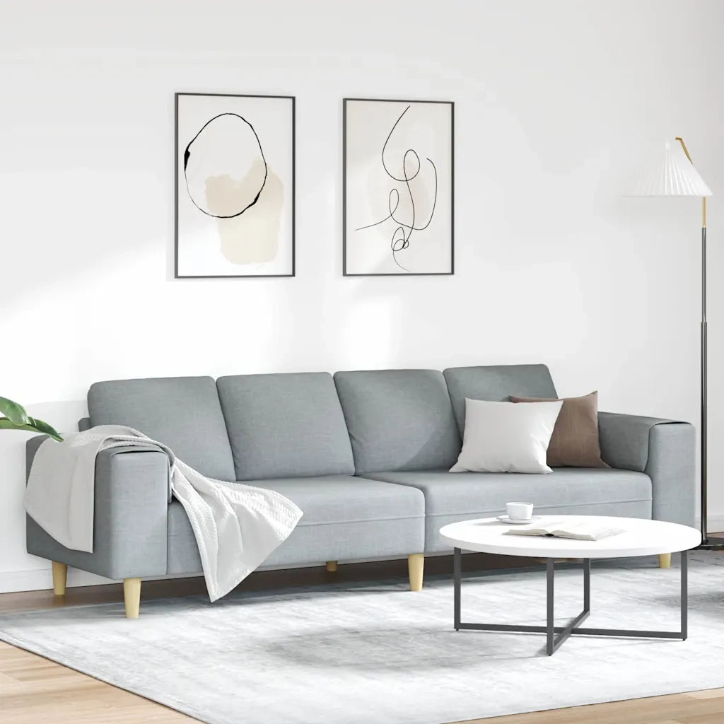 Divano per Soggiorno Grigio chiaro 250 x 77 x 76 cm Poliestere 3335081
