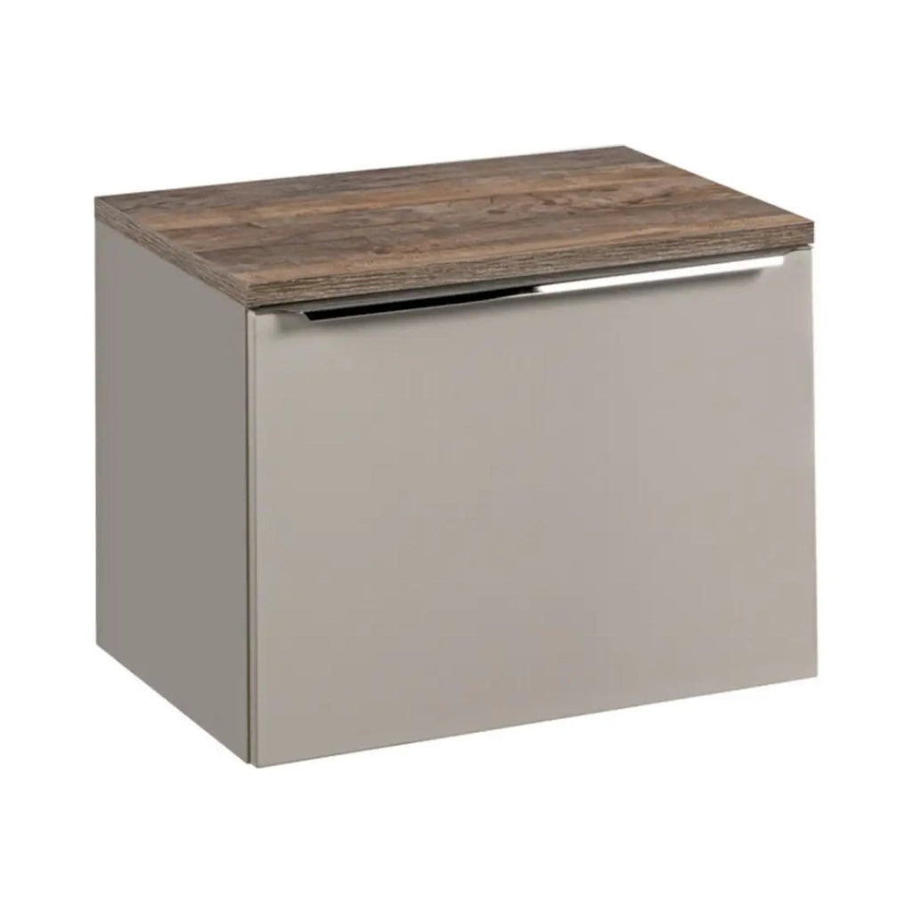Set da bagno VANTA taupe: mobile sottolavabo 60cm + piano lavabo