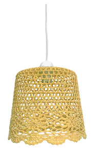 Lampada a sospensione Candellux Nonna gialla Ø27 E27
