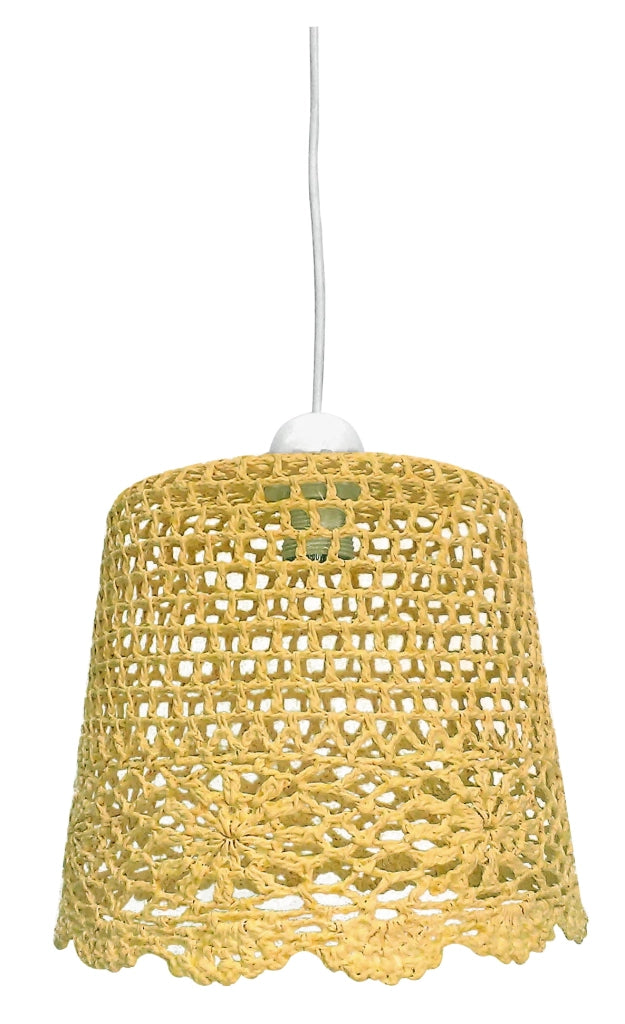 Lampada a sospensione Candellux Nonna gialla Ø27 E27