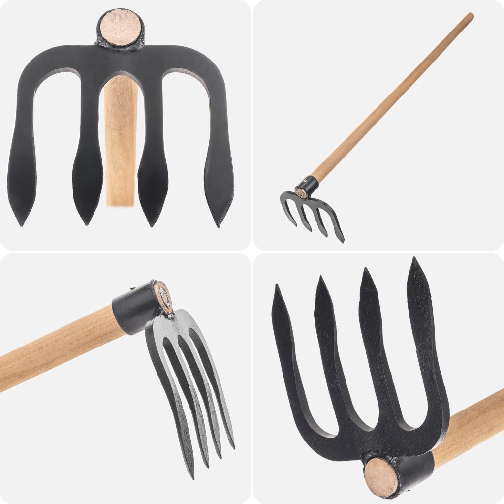 Zappa da giardino forgiata KADAX da 17 cm per diserbo con manico in acciaio di alta qualità