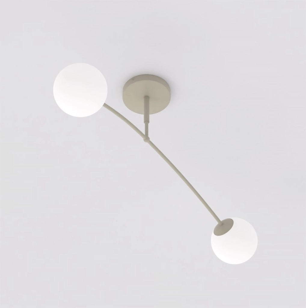 Lampada da soffitto PREGOS 2xE14 beige bianca Emibig