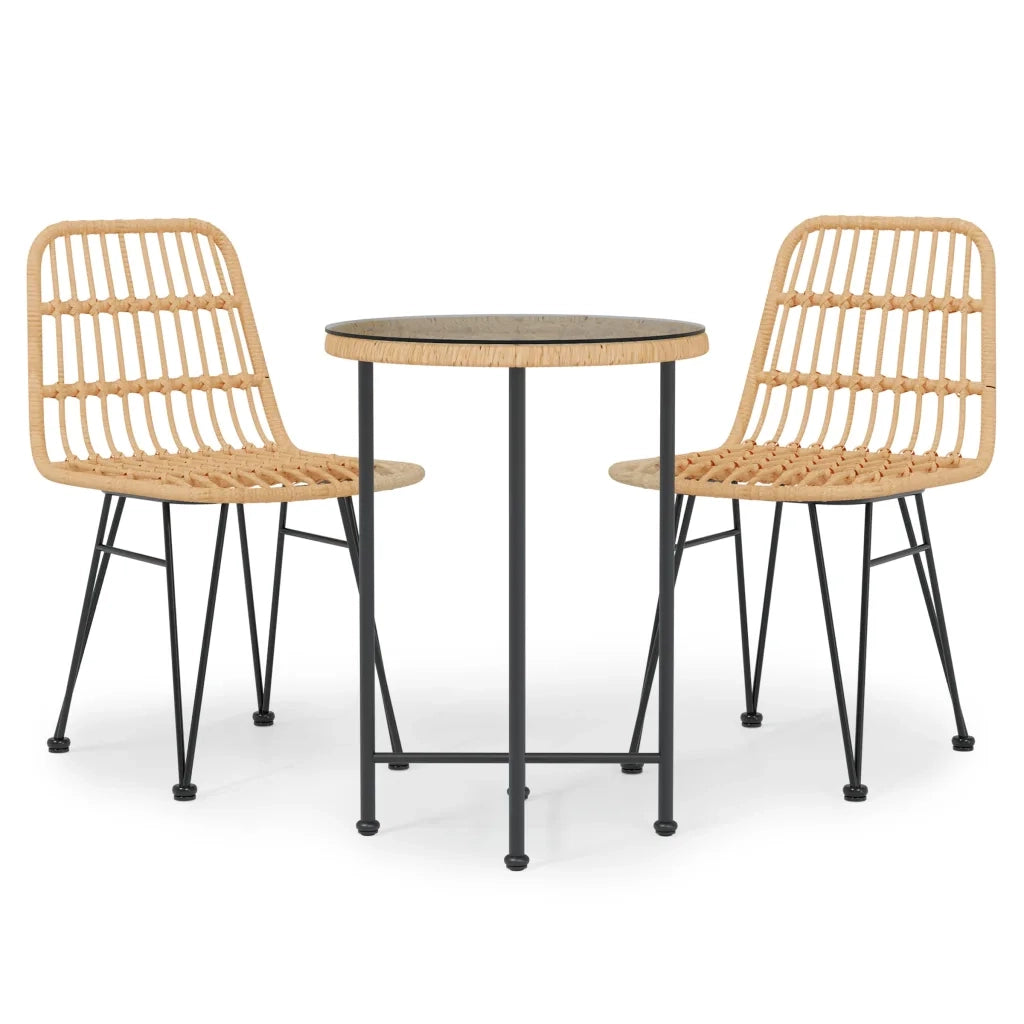 Set da Pranzo da Giardino 3 pz in Polyrattan 3157835