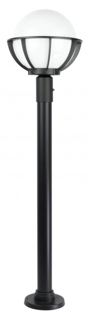 Lampione giardino 130cm globo 25cm E27 nero IP43 SU-MA
