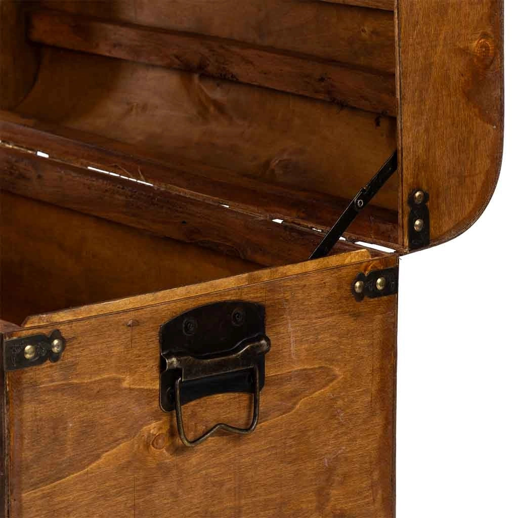 Baule in legno marrone 60x33x36,5