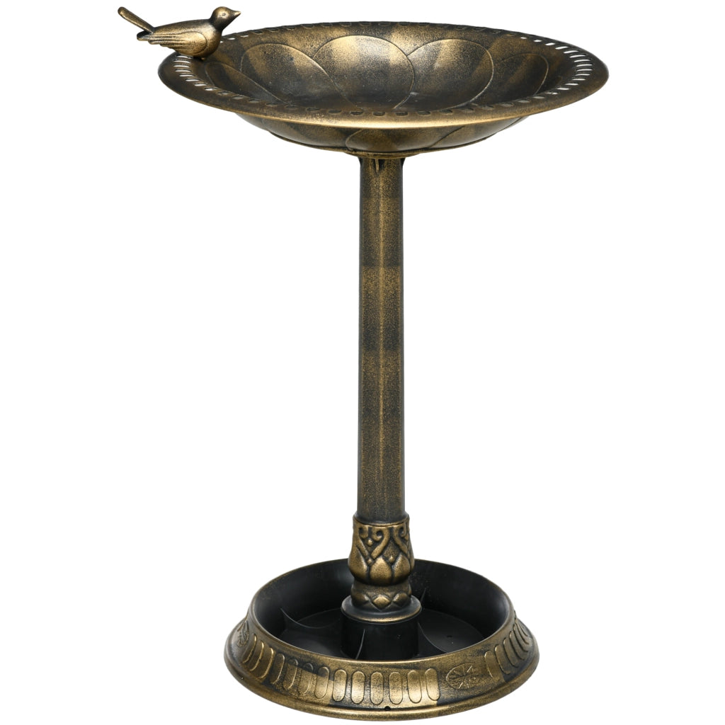 Mangiatoia per uccelli da giardino a 2 livelli ¨C Minimal ¨C bronzo, 2 recipienti