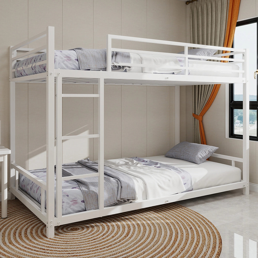 Letto metallico con 2 letti - Xylo - parapetti sicurezza, senza rete
