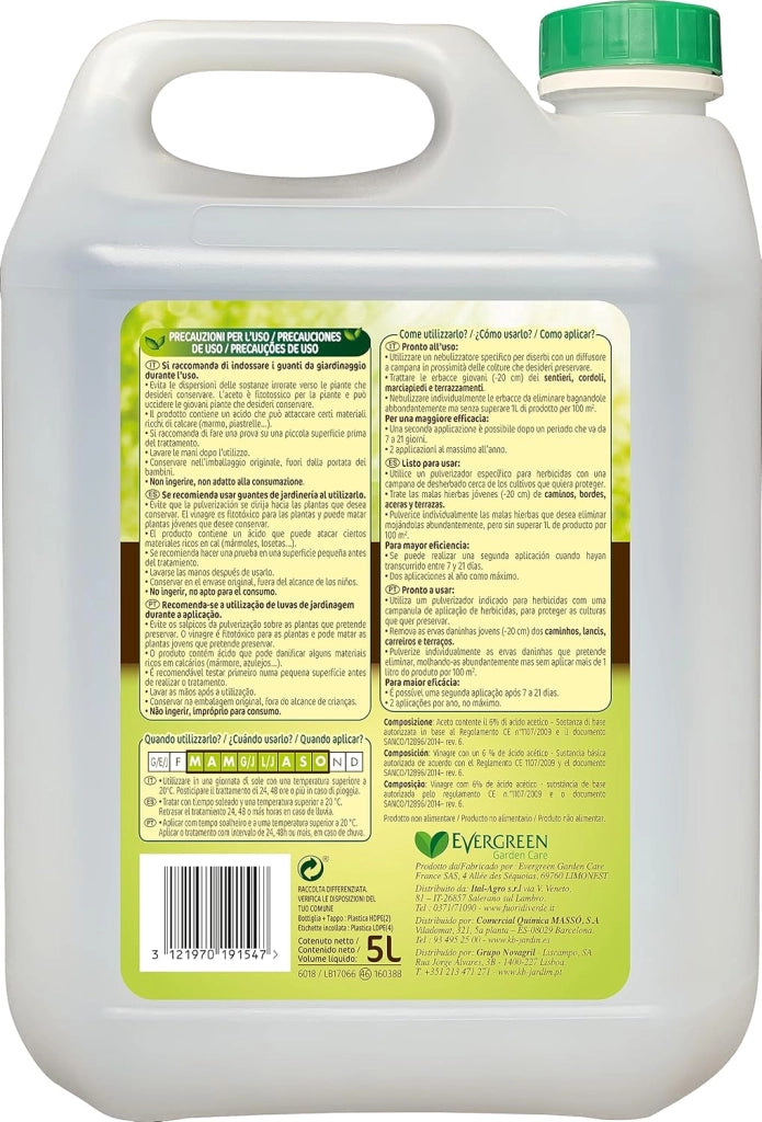 Diserbante naturale all'acido acetico concentrato Naturen KB Tanica 5 litri