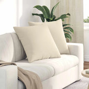 Cuscini da Divano 2 pz-Set di 2 Cuscini per Sofa Beige 80 x 80 cm Tessuto