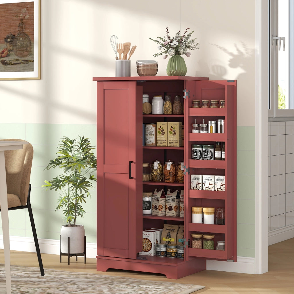 Buffet Cucina ¨C Minimal ¨C Legno Rosso 60x40x120 cm
