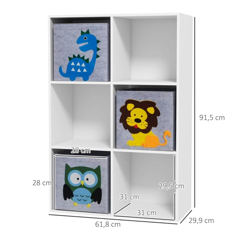 LIBRERIA per bambini 61,8x29,9x91,5 cm Grigio con 3 cassetti