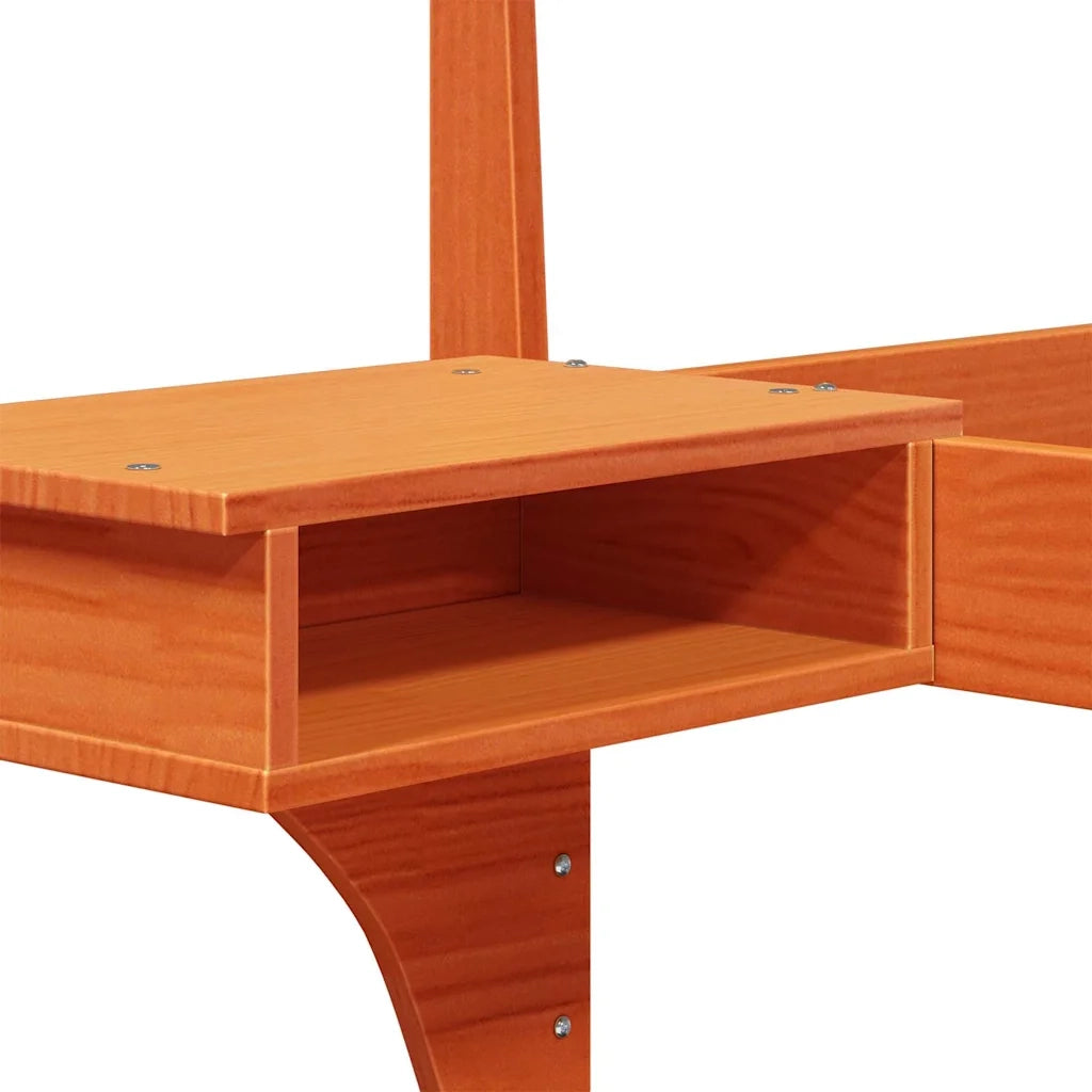 Struttura del letto Marrone cerato 90 x 190 cm Pino massello 873471