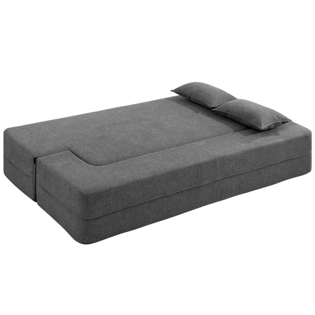 Divano letto 2 posti con cuscini ¨C Minimal ¨C grigio