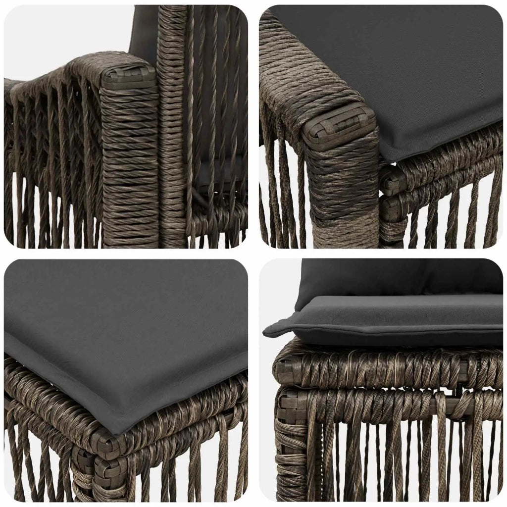 Set Divano da Giardino 8 pz Grigio polyrattan 3436097