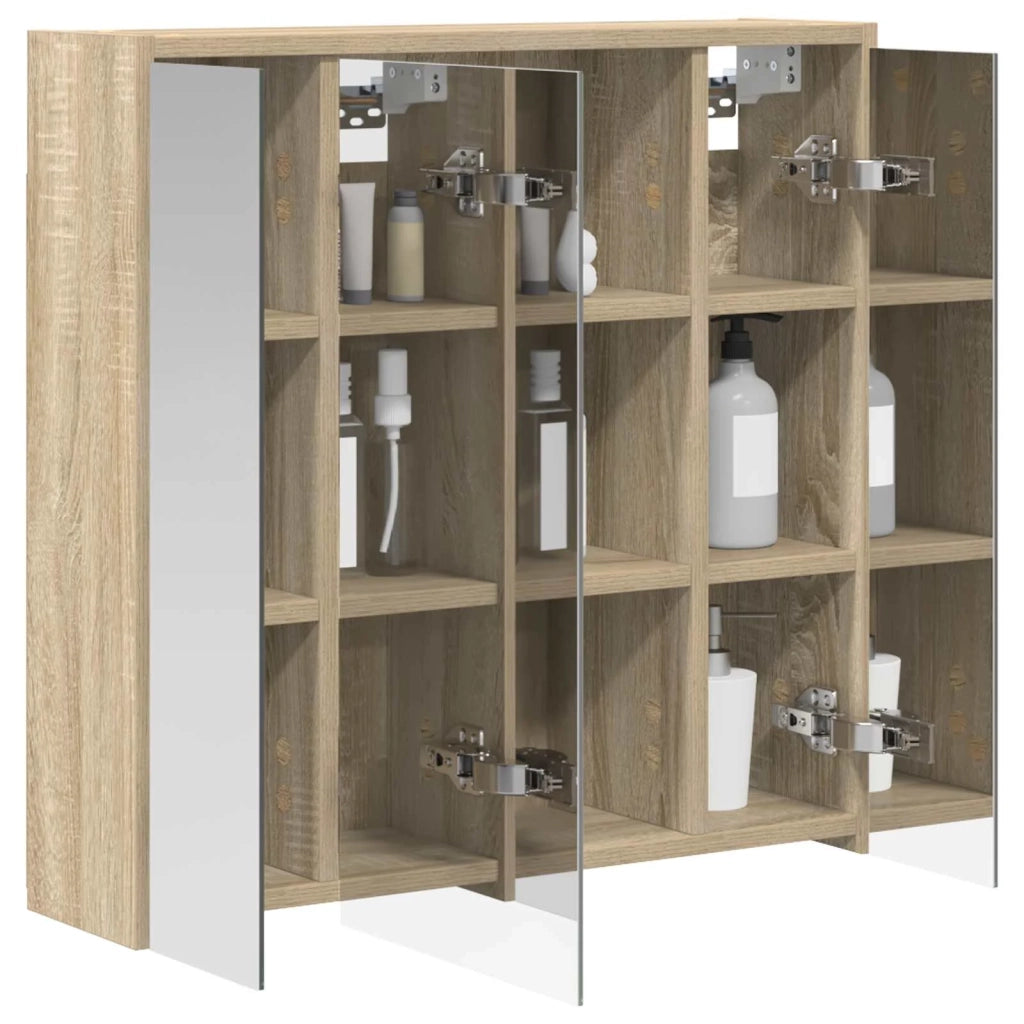 Mobiletto per specchio da bagno Rovere Sonoma 889153