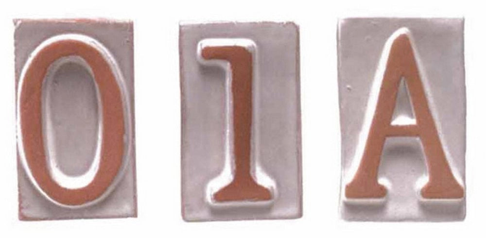 10pz numero civico in terracotta 5 cm.8,5h cod:ferx.34635