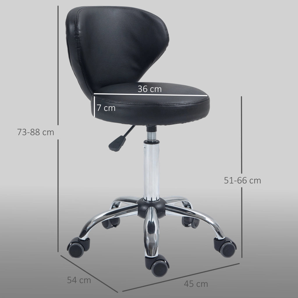 Sgabello in similpelle regolabile in altezza ¨C Minimal ¨C Nero