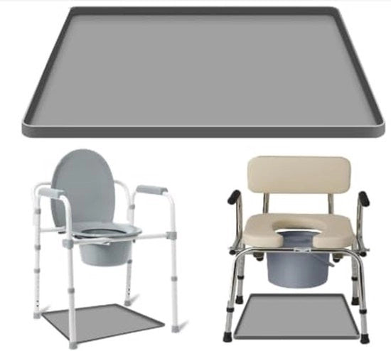 Mat di protezione 60 x 60 cm - Impermeabile - Antiscivolo - Silicone - Borde elevate - Sostenibile - Mat di bagno