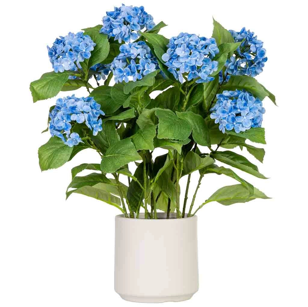 Ortensia artificiale decorativa blu, 45x45x68h cm