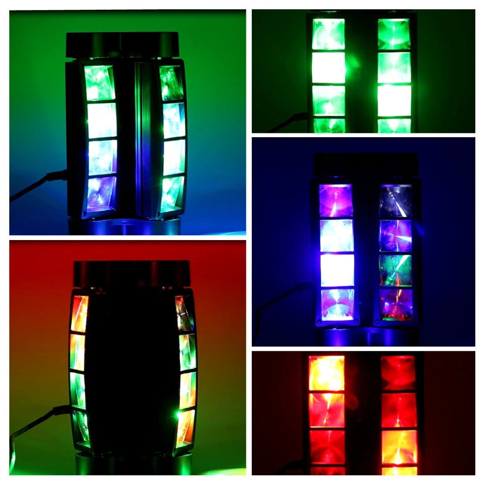 Trade Shop - Proiettore Mini Spider Testa Mobile Spot Light Dmx 512 Rgb Dj Discoteca 40w -