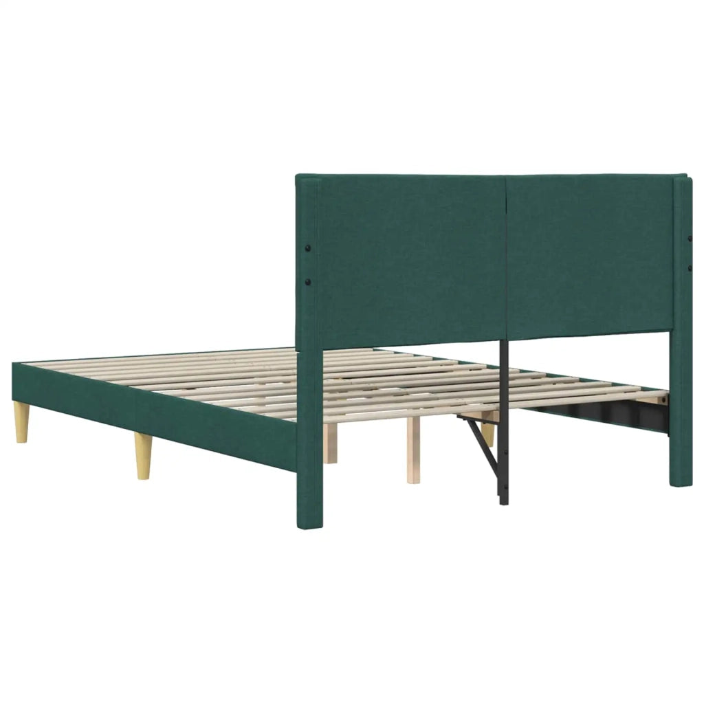 Struttura del letto Verde Scuro 160 x 200 cm Tessuto 42027597
