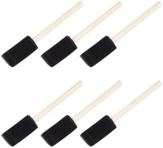 Sfregiatore per ceramica - 6 pezzi - Pennello con manico in legno - Pulizia ceramica - Materiale duraturo - morbido per argilla