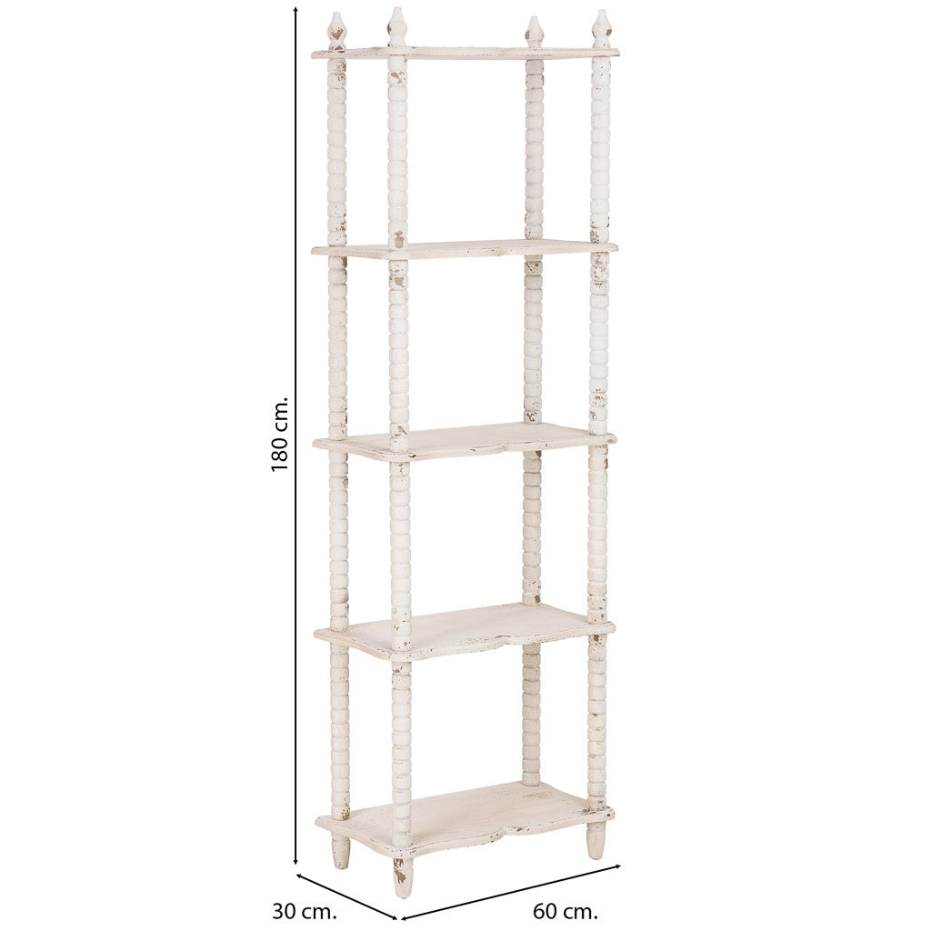Mensola in legno bianco, 60x30x180 cm (altezza)